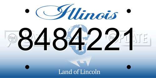 8484221 Illinois License Plate