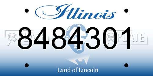 8484301 Illinois License Plate