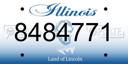 8484771 Illinois License Plate