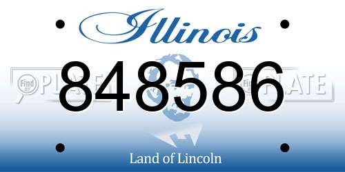 848586 Illinois License Plate