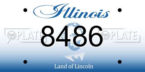 8486 Illinois License Plate