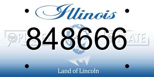 848666 Illinois License Plate