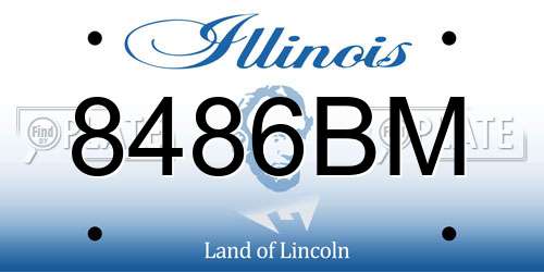 8486BM Illinois License Plate
