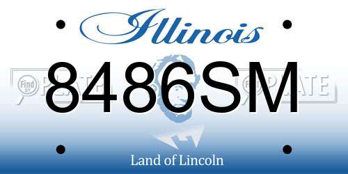 8486SM Illinois License Plate