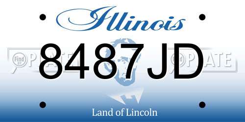 8487JD Illinois License Plate