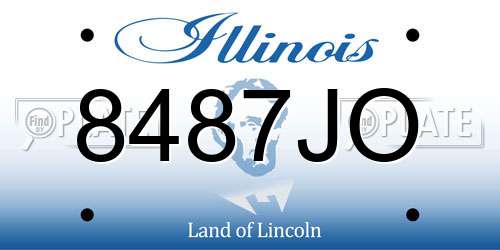 8487JO Illinois License Plate