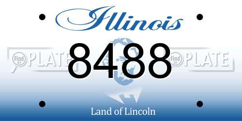 8488 Illinois License Plate