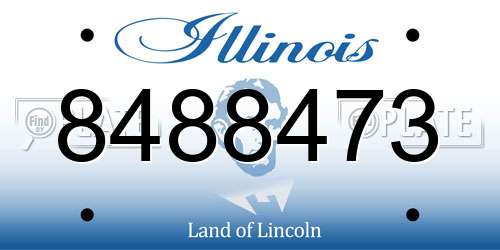 8488473 Illinois License Plate