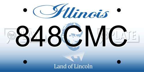 848CMC Illinois License Plate