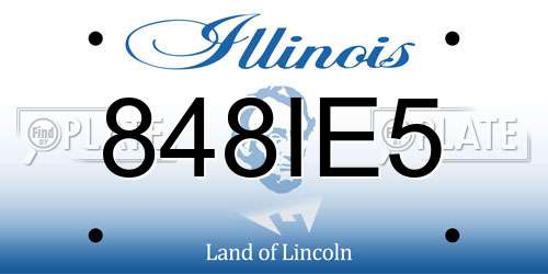 848IE5 Illinois License Plate