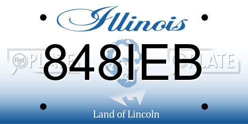 848IEB Illinois License Plate