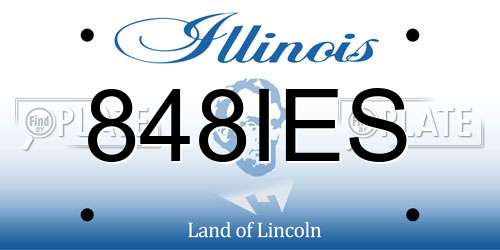 848IES Illinois License Plate