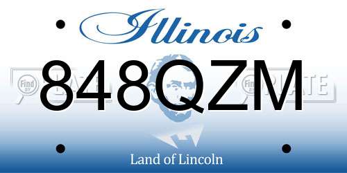 848QZM Illinois License Plate
