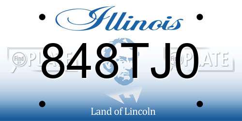 848TJ0 Illinois License Plate