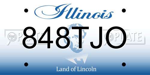 848TJO Illinois License Plate