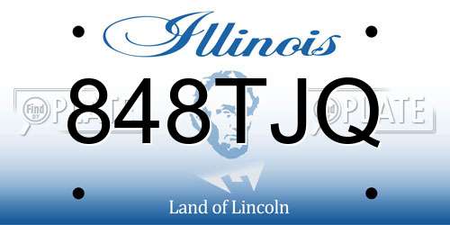 848TJQ Illinois License Plate