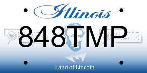 848TMP Illinois License Plate