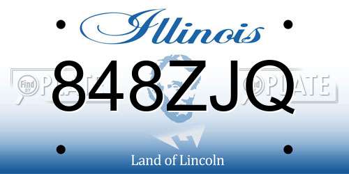 848ZJQ Illinois License Plate