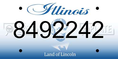 8492242 Illinois License Plate