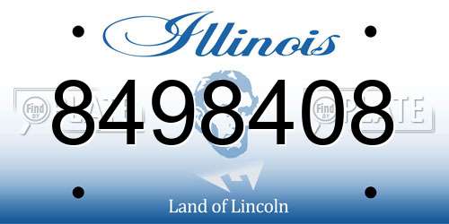 8498408 Illinois License Plate