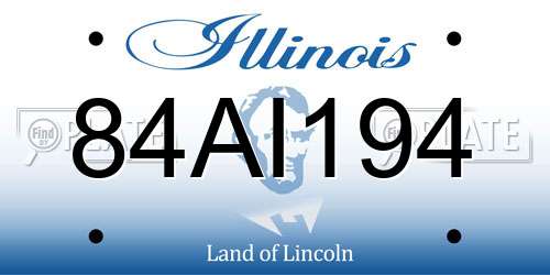 84AI194 Illinois License Plate