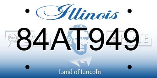 84AT949 Illinois License Plate
