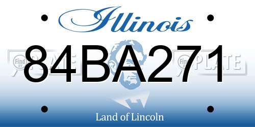 84BA271 Illinois License Plate
