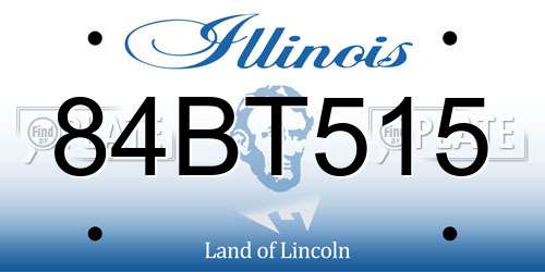 84BT515 Illinois License Plate