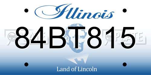 84BT815 Illinois License Plate