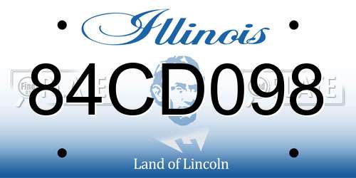 84CD098 Illinois License Plate