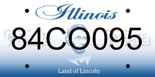 84CO095 Illinois License Plate