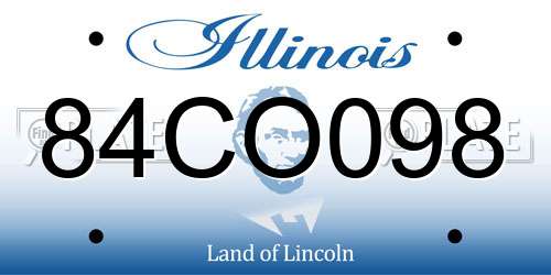 84CO098 Illinois License Plate