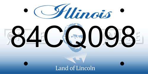 84CQ098 Illinois License Plate