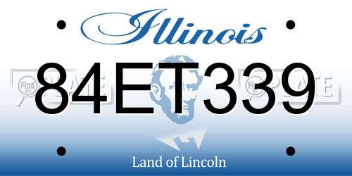 84ET339 Illinois License Plate