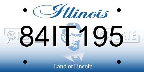 84IT195 Illinois License Plate