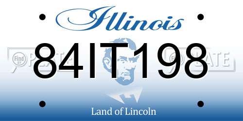 84IT198 Illinois License Plate