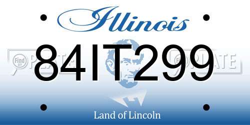 84IT299 Illinois License Plate