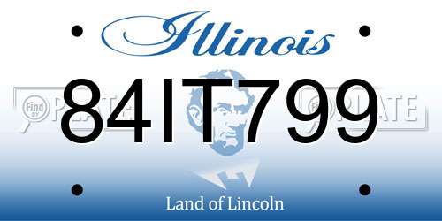 84IT799 Illinois License Plate