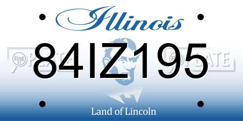 84IZ195 Illinois License Plate