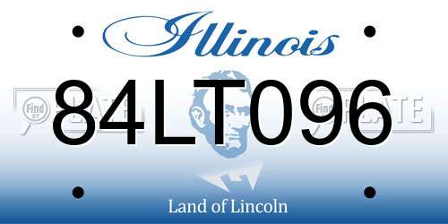 84LT096 Illinois License Plate