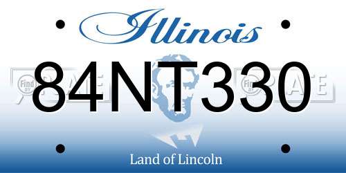 84NT330 Illinois License Plate