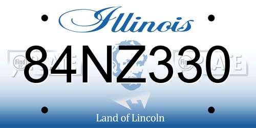 84NZ330 Illinois License Plate