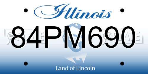 84PM690 Illinois License Plate