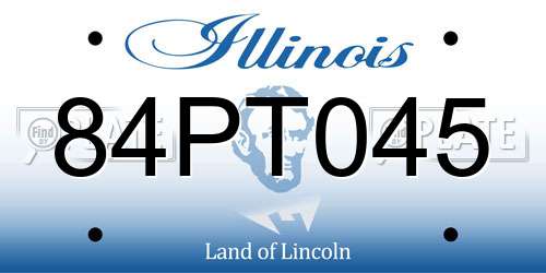 84PT045 Illinois License Plate