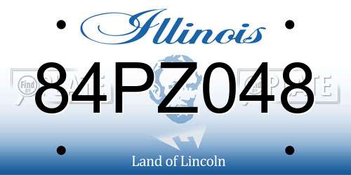 84PZ048 Illinois License Plate