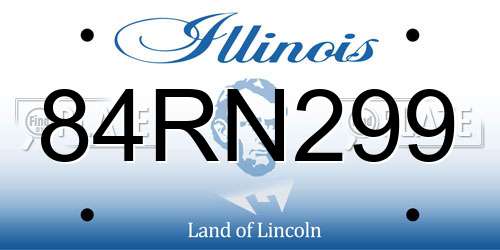 84RN299 Illinois License Plate