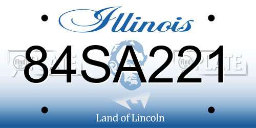 84SA221 Illinois License Plate
