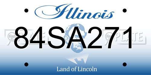 84SA271 Illinois License Plate