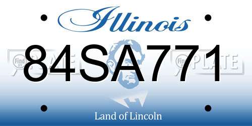 84SA771 Illinois License Plate