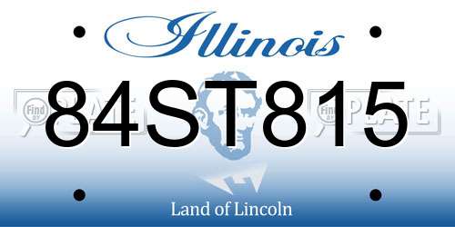 84ST815 Illinois License Plate